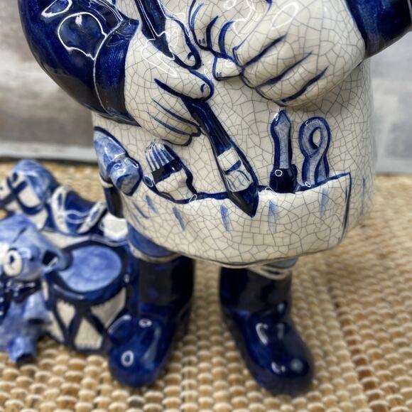 Limited Edition '97 Potting Shed Dedham Pottery Santa and Toys Ceramic Figurine - Picture 7 of 15